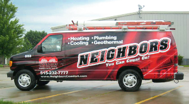 Neighbors Heating and Cooling Truck